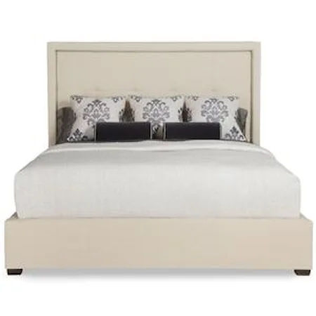 Queen Drake Upholstered Bed with Block Feet